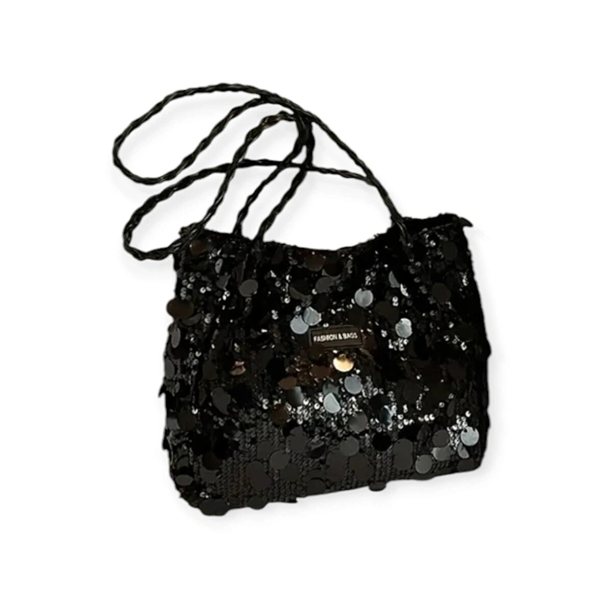 ( POLYESTER ) PAYET İŞLEMELİ GÜNDÜZ-GECE KULLANIMA UYGUN KADIN OMUZ ÇANTASI