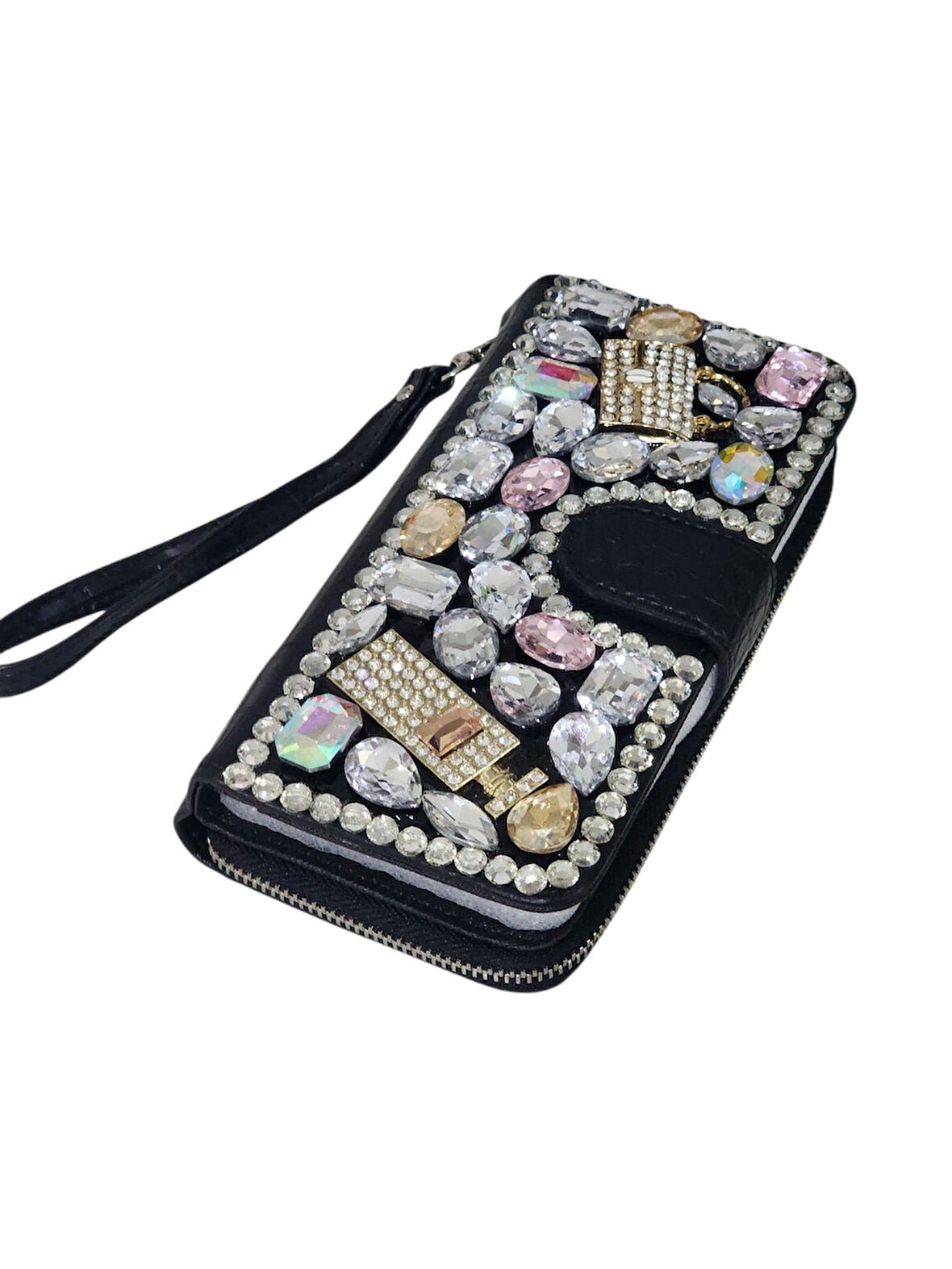 Kristal Taş & Figür Model Telefon Koyma Mekanizmalı Kart Vs. Kullanıma Uygun El Çantası