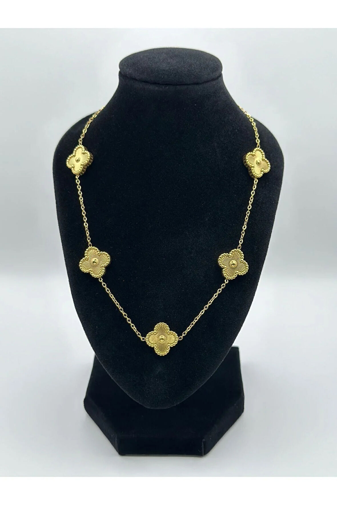 Çelik   Yonca Kolye