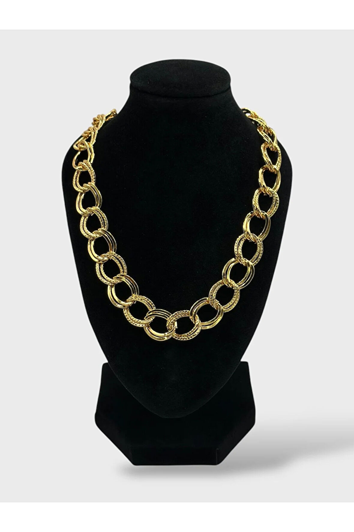 Çelik 22 Ayar Altın Kaplama Samanyolu Kolye