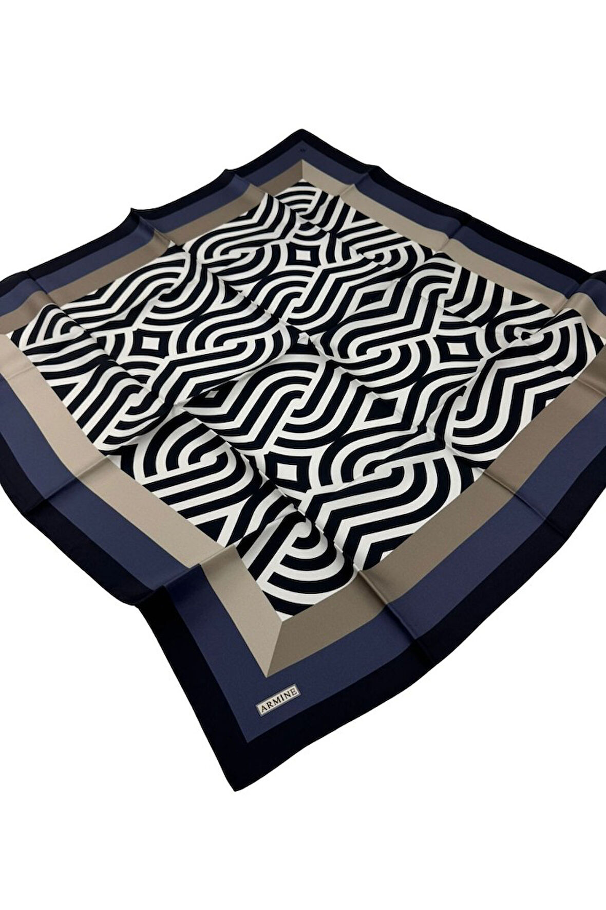Armine Nostalji Serisi İpek Twill Eşarp 8153D
