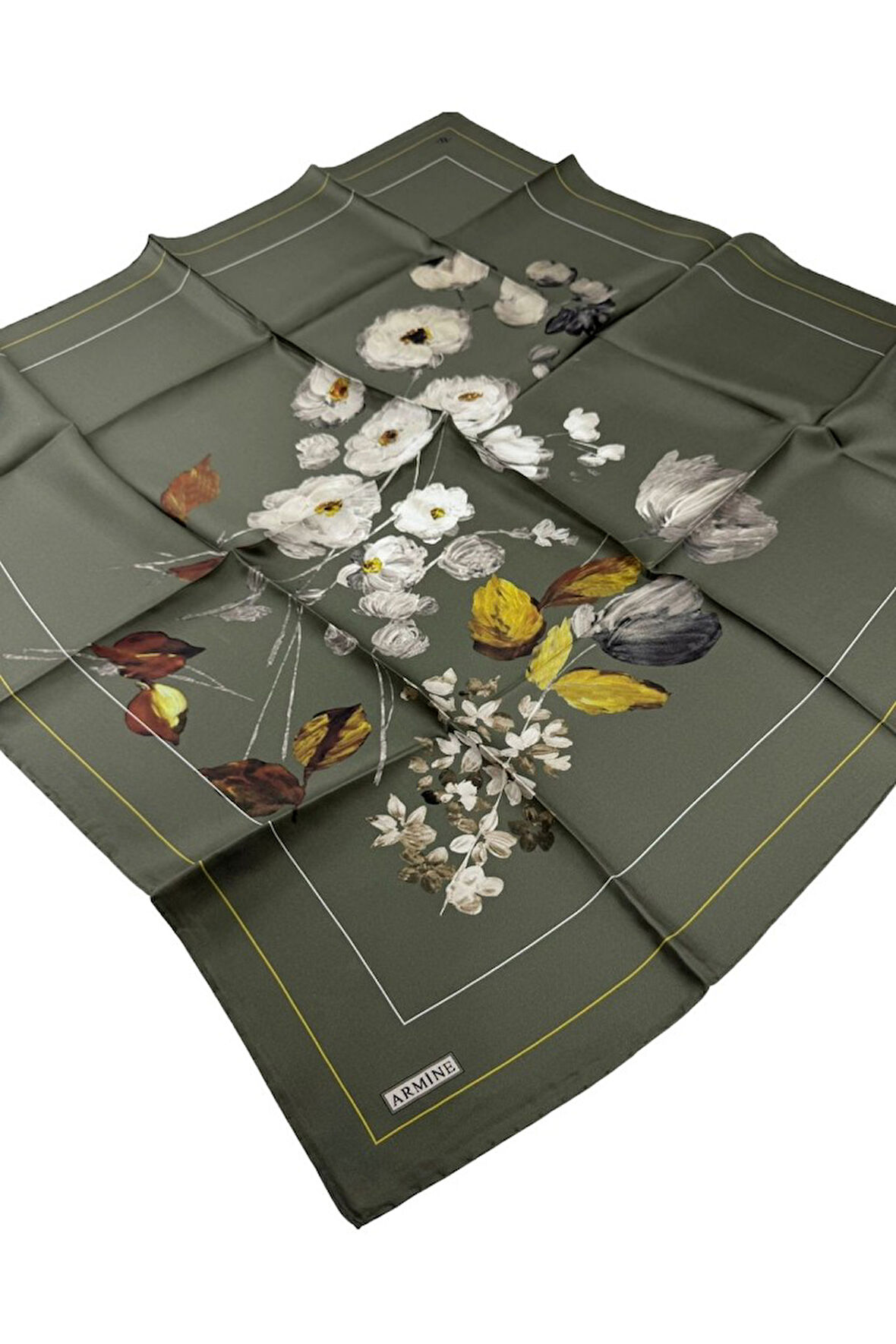 Armine Nostalji Serisi İpek Twill Eşarp 8128D-07
