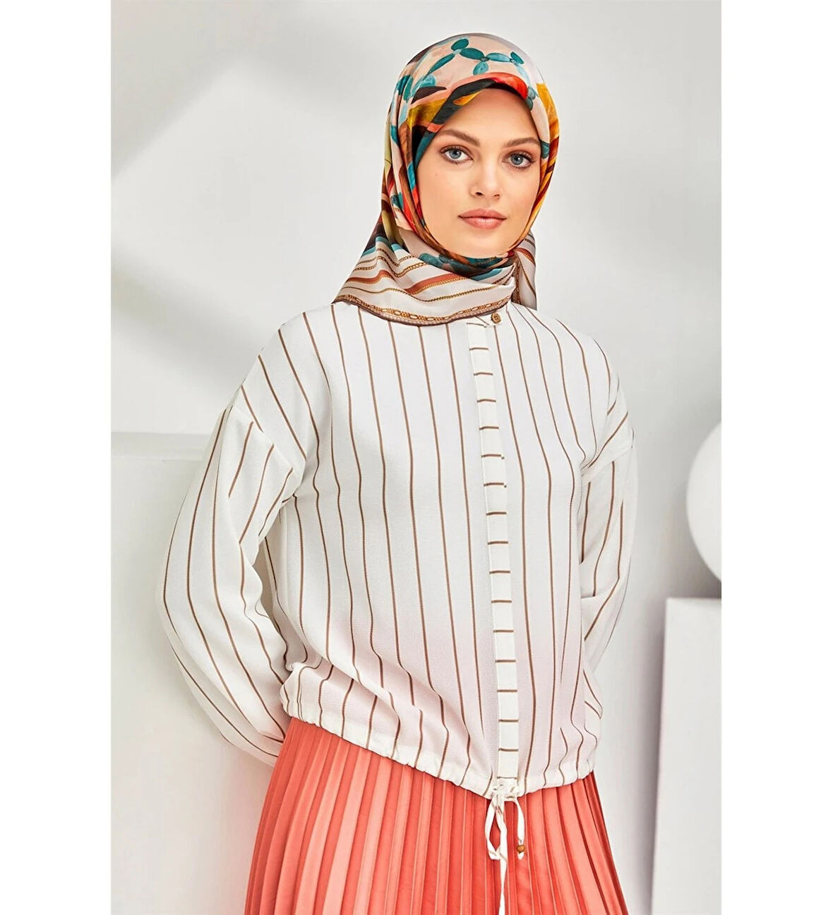 Armine Nostalji Serisi Twill İpek Eşarp 8319D-35