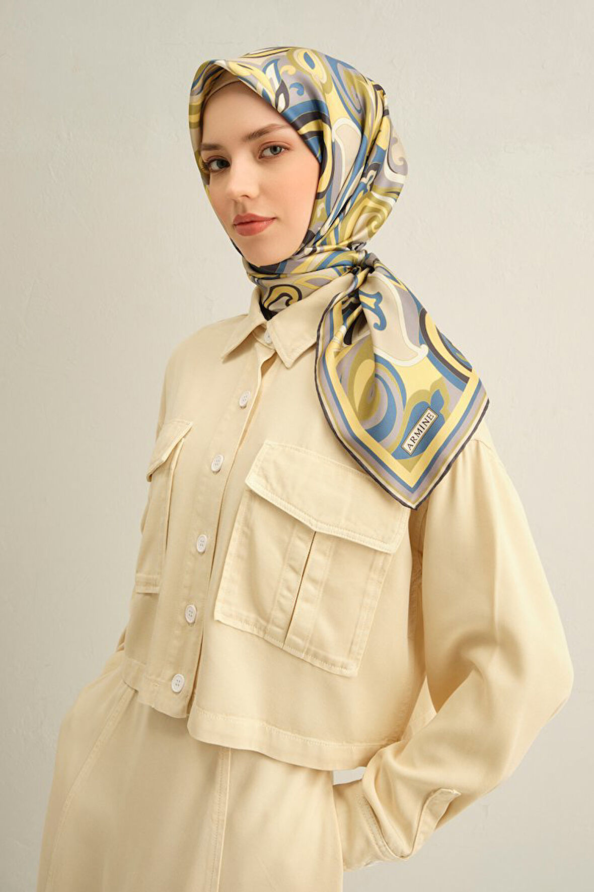 Armine Twill İpek Eşarp 9323D