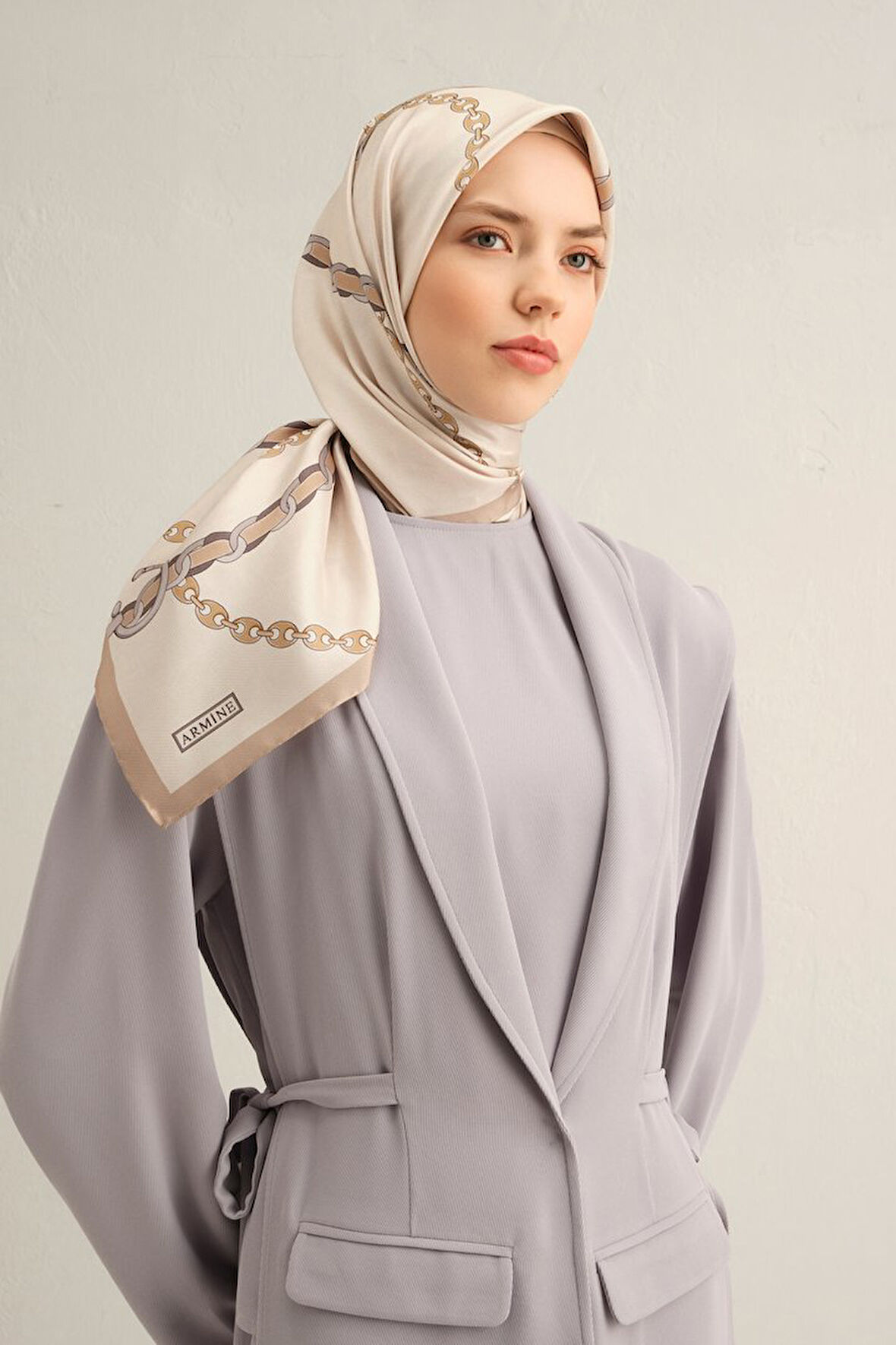 Armine Twill İpek Eşarp 9346D
