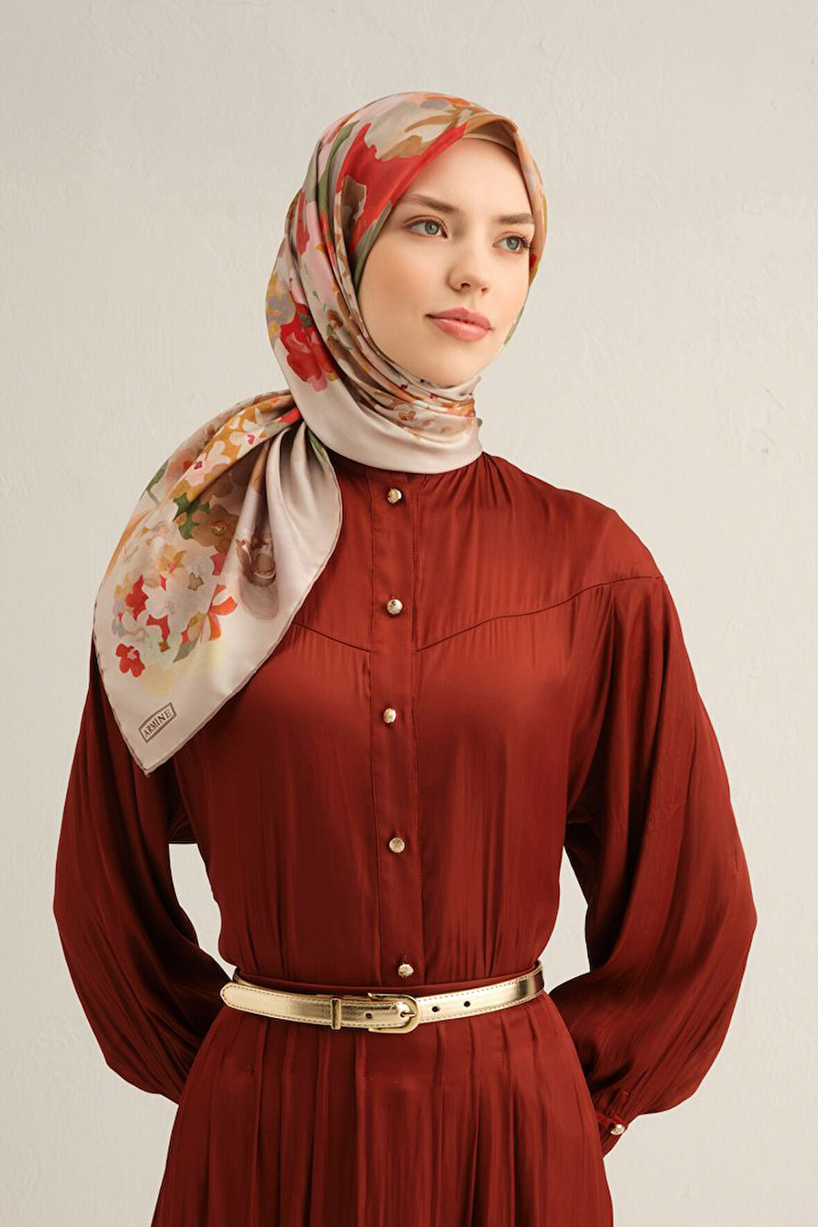Armine Twill İpek Eşarp 9334D