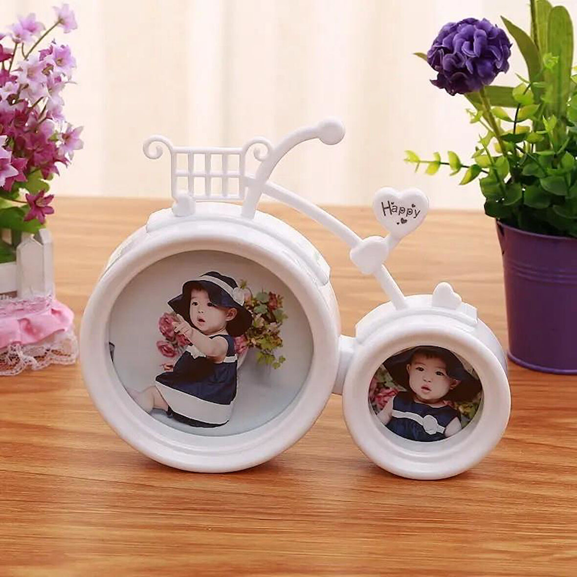 Bisiklet Şeklinde Fotoğraf Çerçevesi