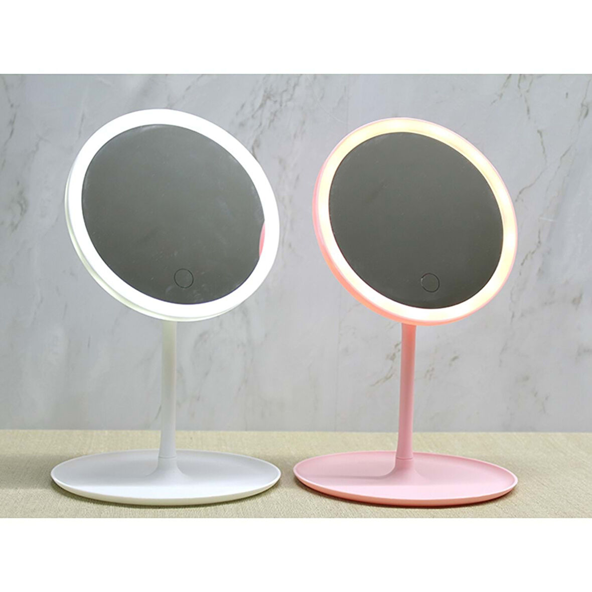 Yuvarlak Ledli Makyaj Aynası