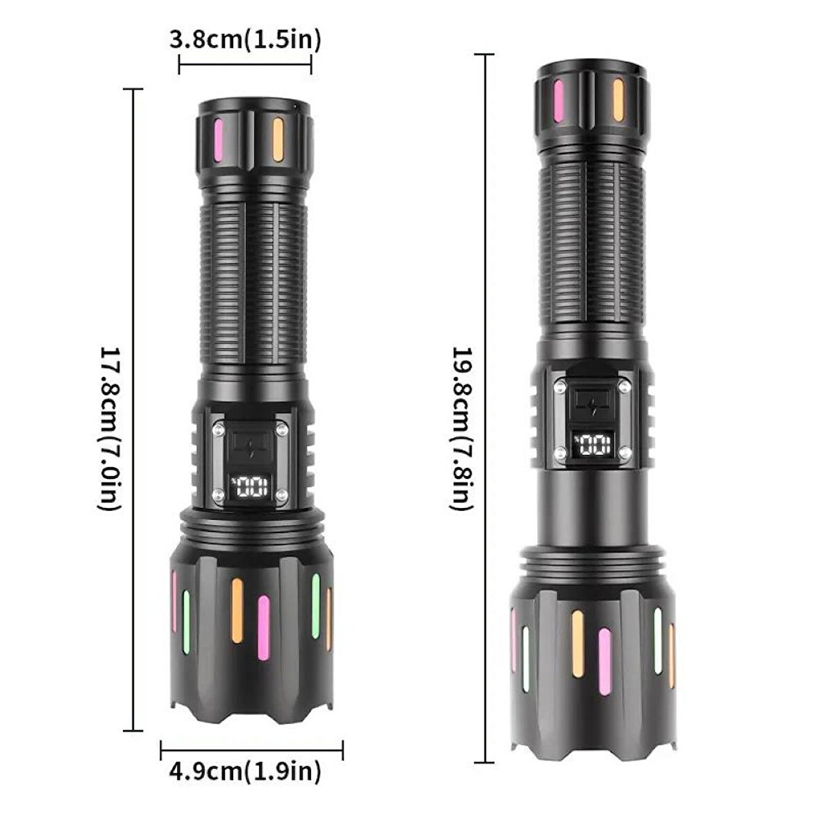 Zoomlu Led Powerbank Özellikli Şarjlı El Feneri