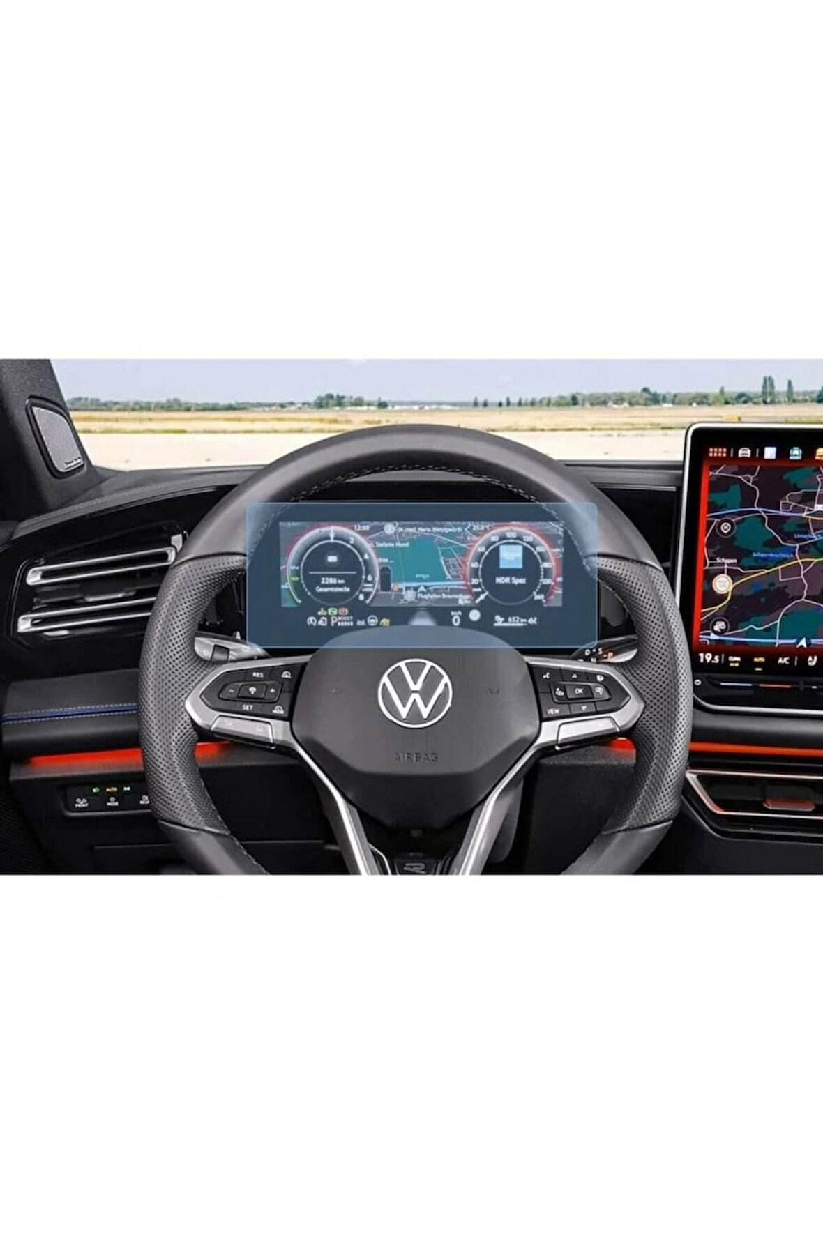 Volkswagen Tiguan 10.25 inç Dijital Gösterge Uyumlu 9H Ekran Koruyucu 2024