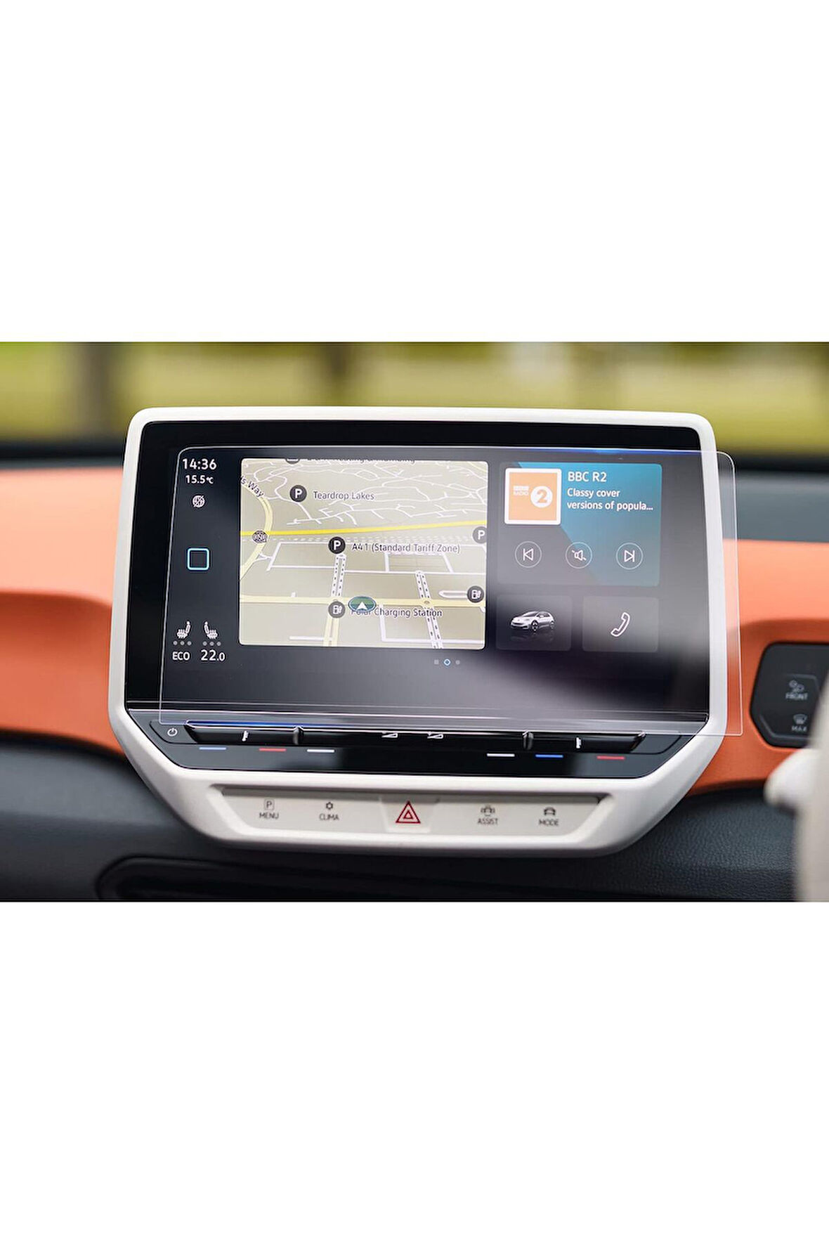 Volkswagen ID.4 10 inç Navigasyon Uyumlu 9H Nano Ekran Koruyucu Multimedya Ekran Koruyucu