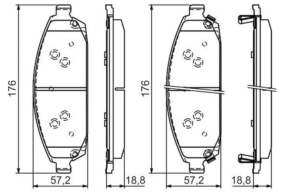 Jeep Grand Cherokee II 2001 Sonrası Ön Fren Balatası (Bosch)