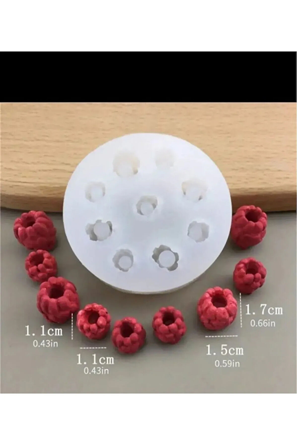 Frambuaz yedili set  mum silikon kalıbı