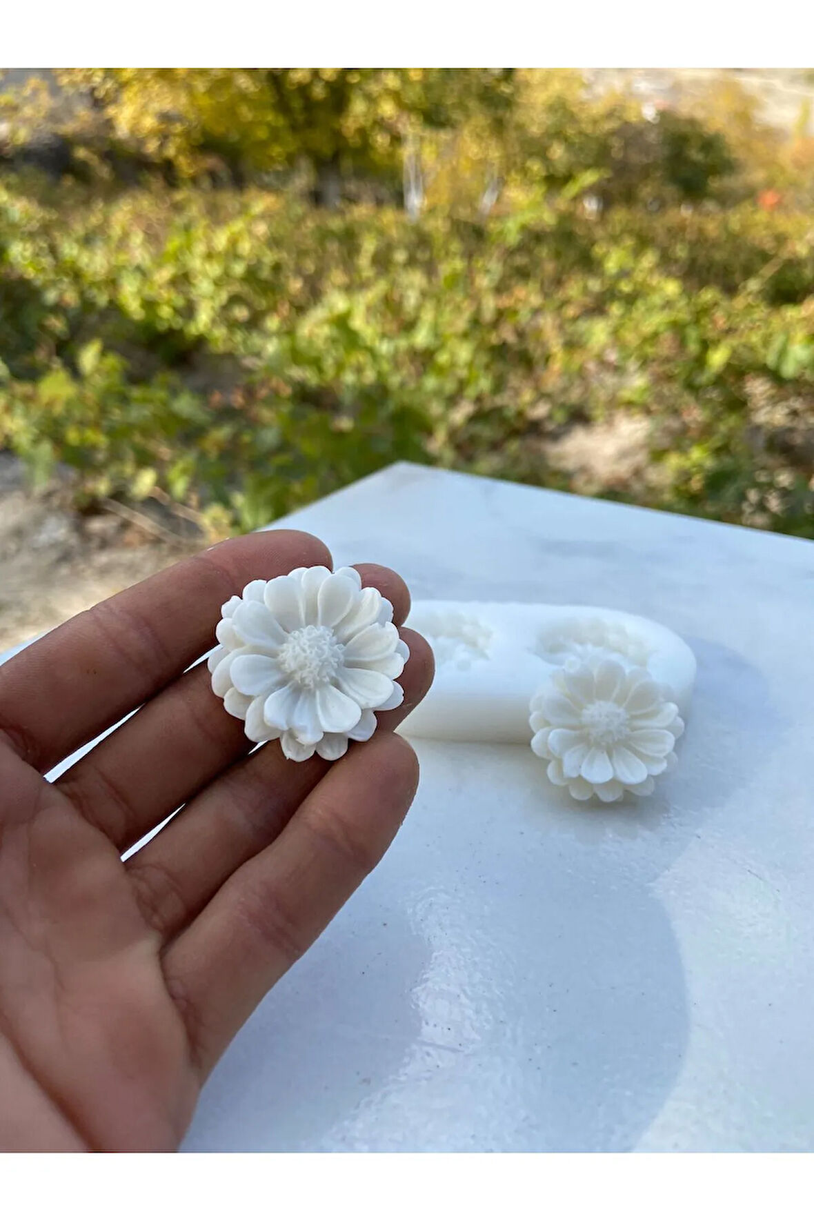 Lotus Çiçeği Ikili Mum Kalıbı küçük boy