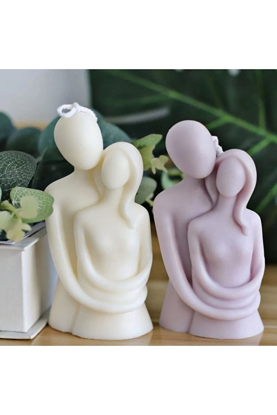 Mutlu Çift Mum Kalıbı Sevgililer Gününe Özel Mum Taştozu Silikon Kalıbı