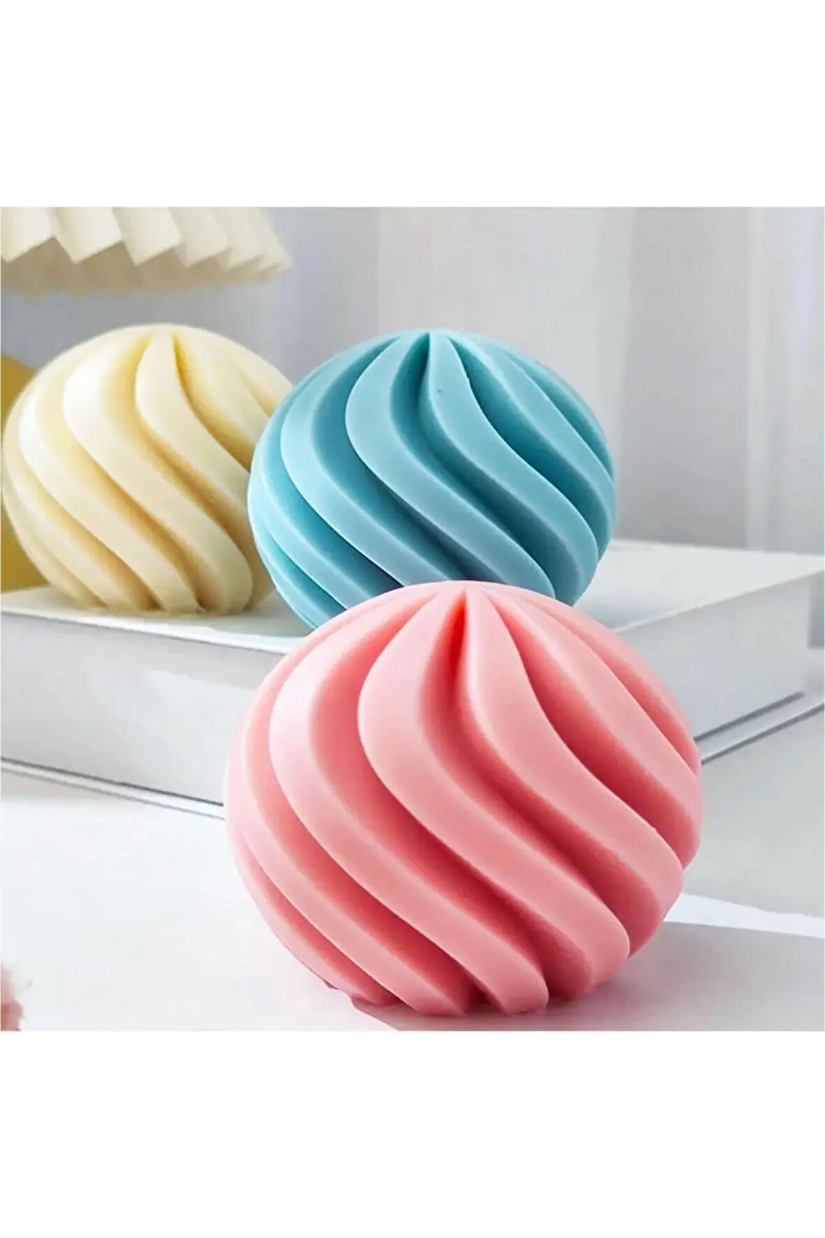 Dönence spiral mum silikon kalıbı