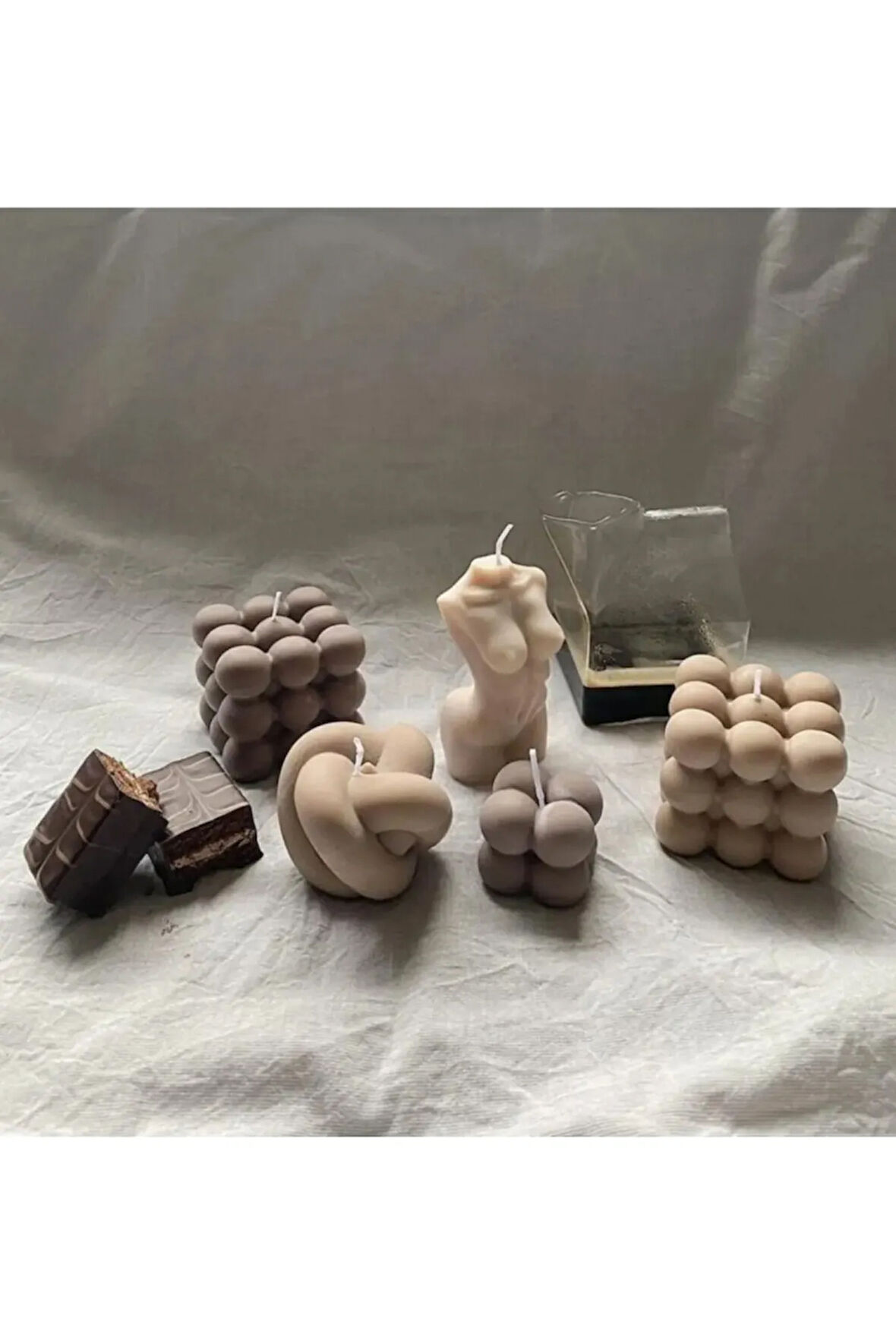 Dörtlü Set Silikon Kalıp Venüs Kadın,büyük-mini Bubble Ve Düğüm