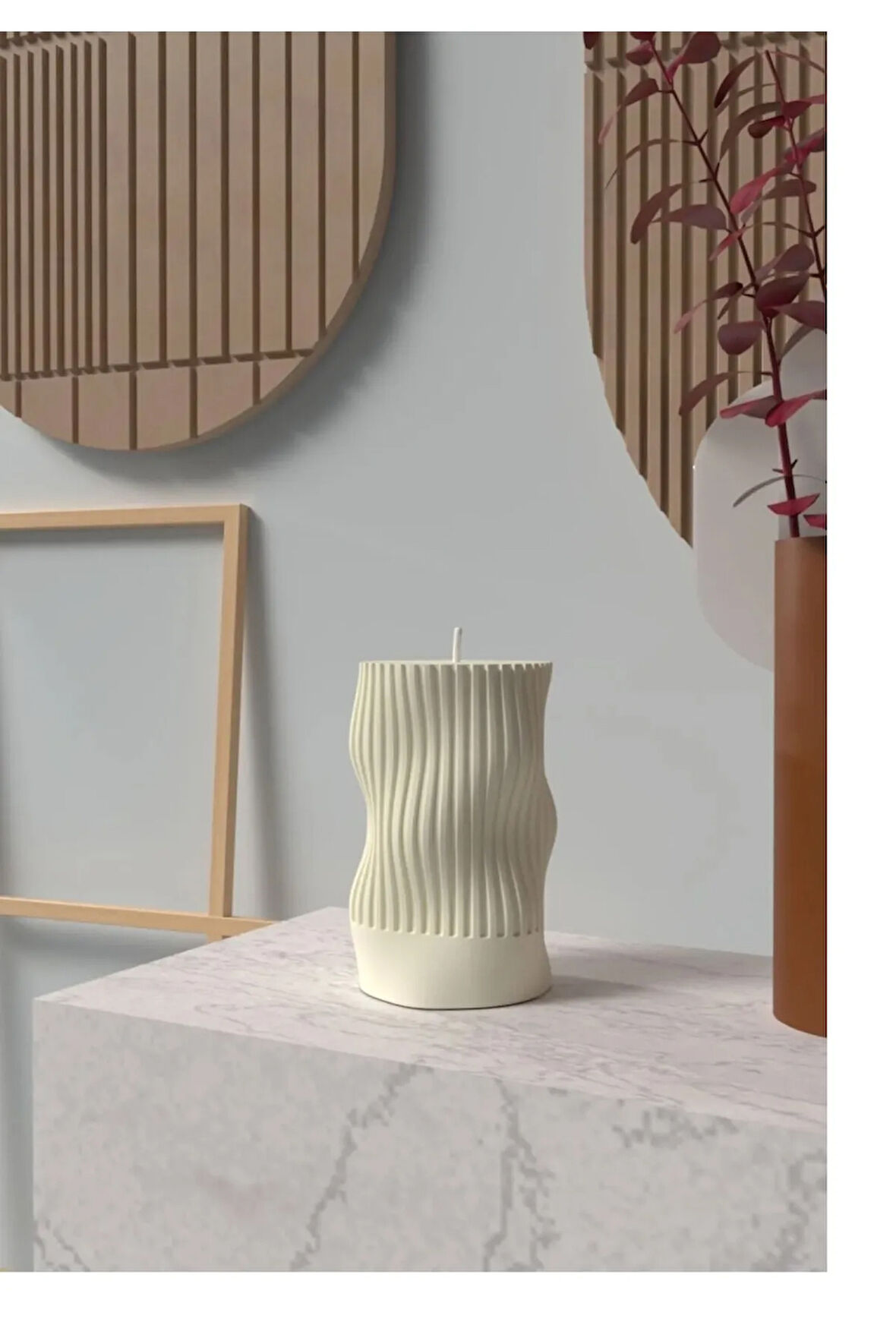 Dekoratif Desenli Styliş Mum Kalıbı Silikon Kalıp