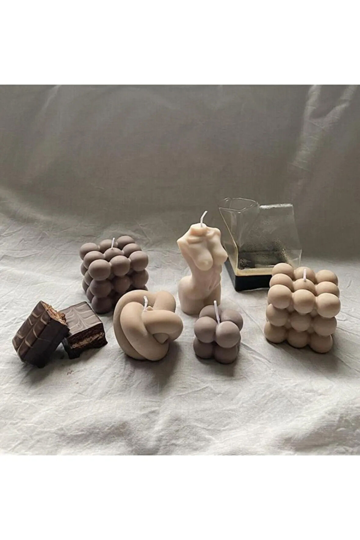 Dörtlü Set Silikon Kalıp Venüs Kadın,büyük-mini Bubble Ve Düğüm