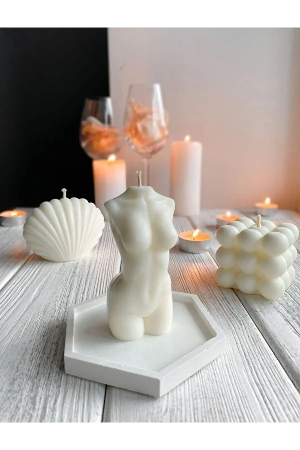 Üçlü Set Silikon Kalıp Venüs Kadın Vücut(body),büyük Bubble Ve Istiridye(shell)