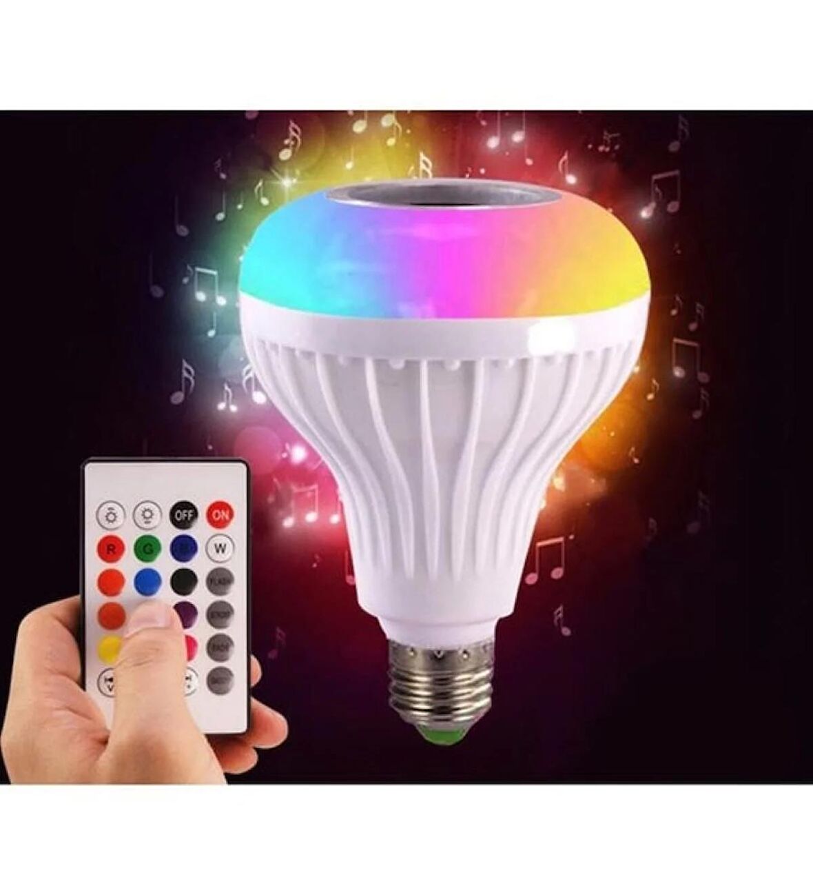 Bluetooth Hoparlör Ve Led Lamba Uzaktan Kumandalı Ampül