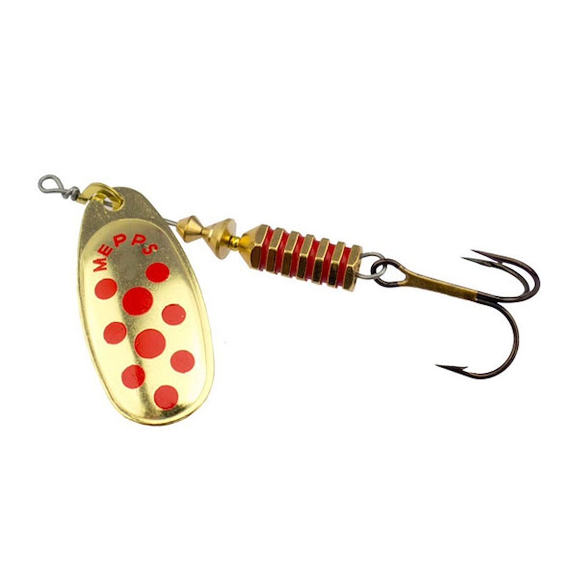 Alabalık Turna Döner Olta Kaşık - Mepps - Comet - Altın/Kırmızı Noktalı No:5