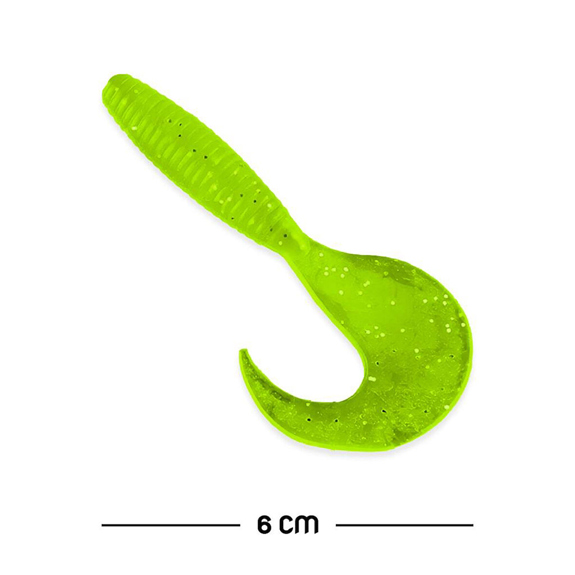 Silikon Kurt Yem - 60mm - Fluo Yeşil - Yumy (18065-SM024-03)