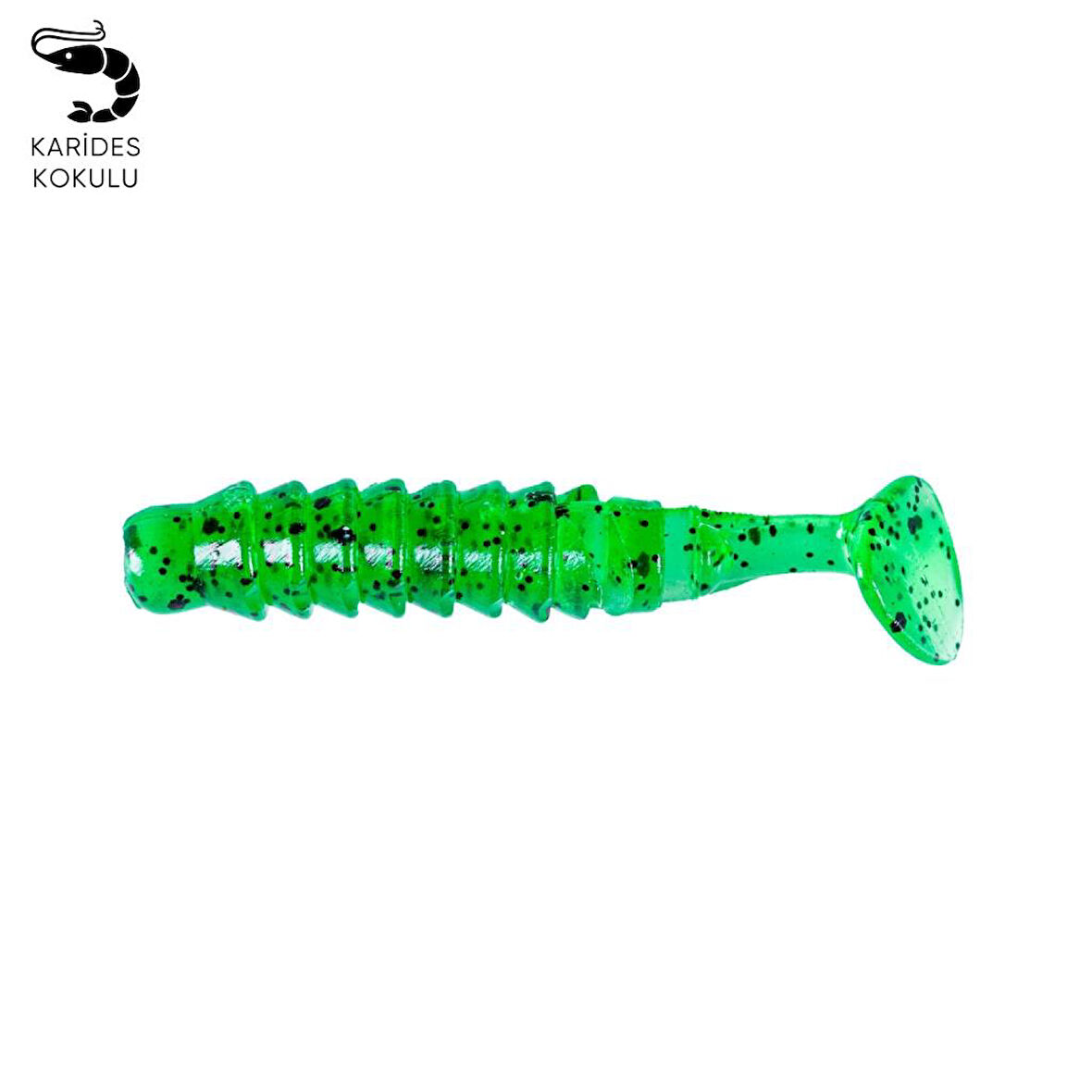 Silikon Kurt Yem - 1,5g 45mm - Fishack - 10 Adet - Yeşil - Karides Kokulu