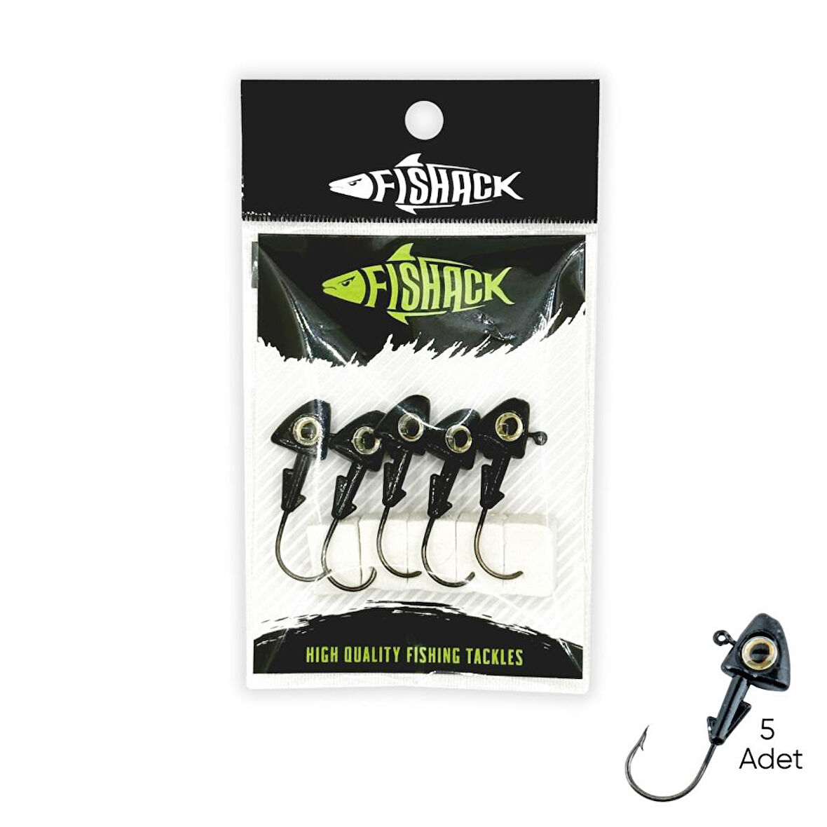 Kurşunlu Jighead Zoka - 6g - Fishack - Siyah (XHA07) - 5 Adet