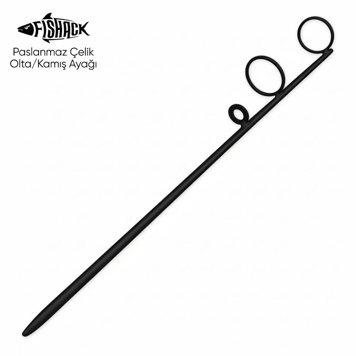 Olta Kamış Ayağı - Paslanmaz Çelik - Fishack - Siyah