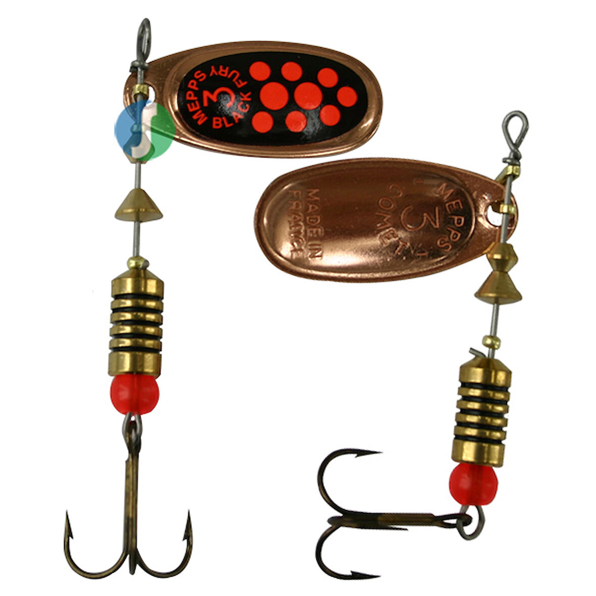 Alabalık Turna Döner Olta Kaşık - Mepps - Black Fury - Bakır-Portakal No:3