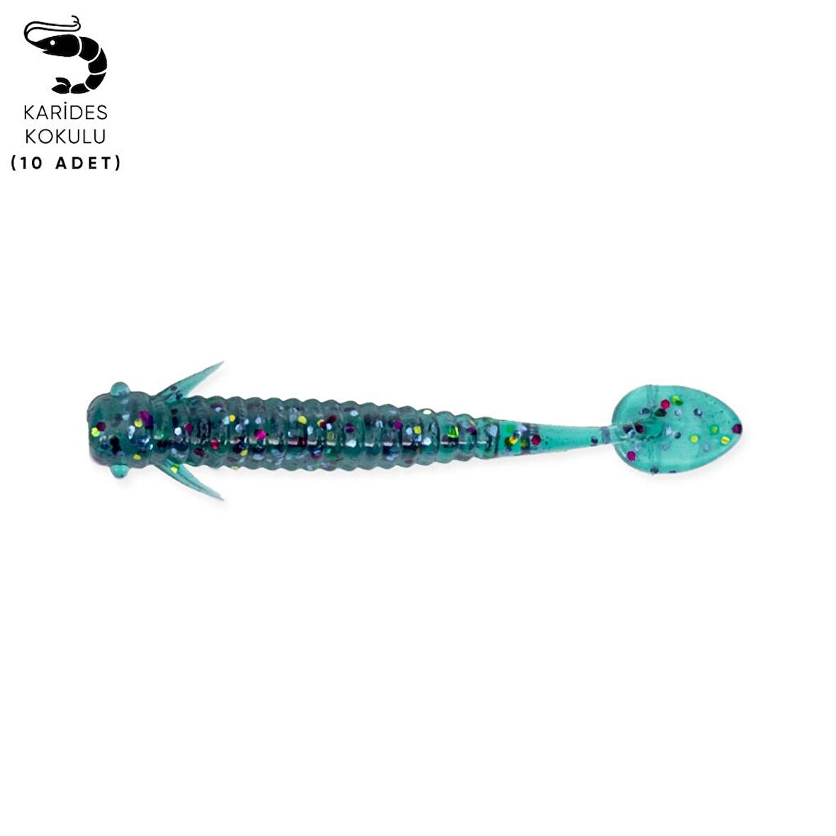 Silikon Kurt Yem - 1g 50mm - Fishack Wormix - 10 Adet - Blue