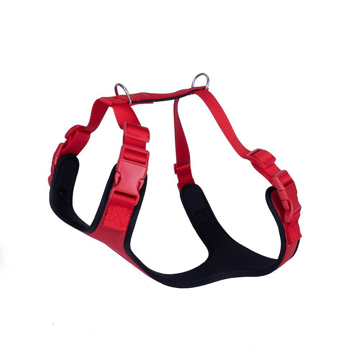 Doggie Havalı Dokuma Göğüs Tasması Kırmızı 2.0*55-65 cm (ADGT L)