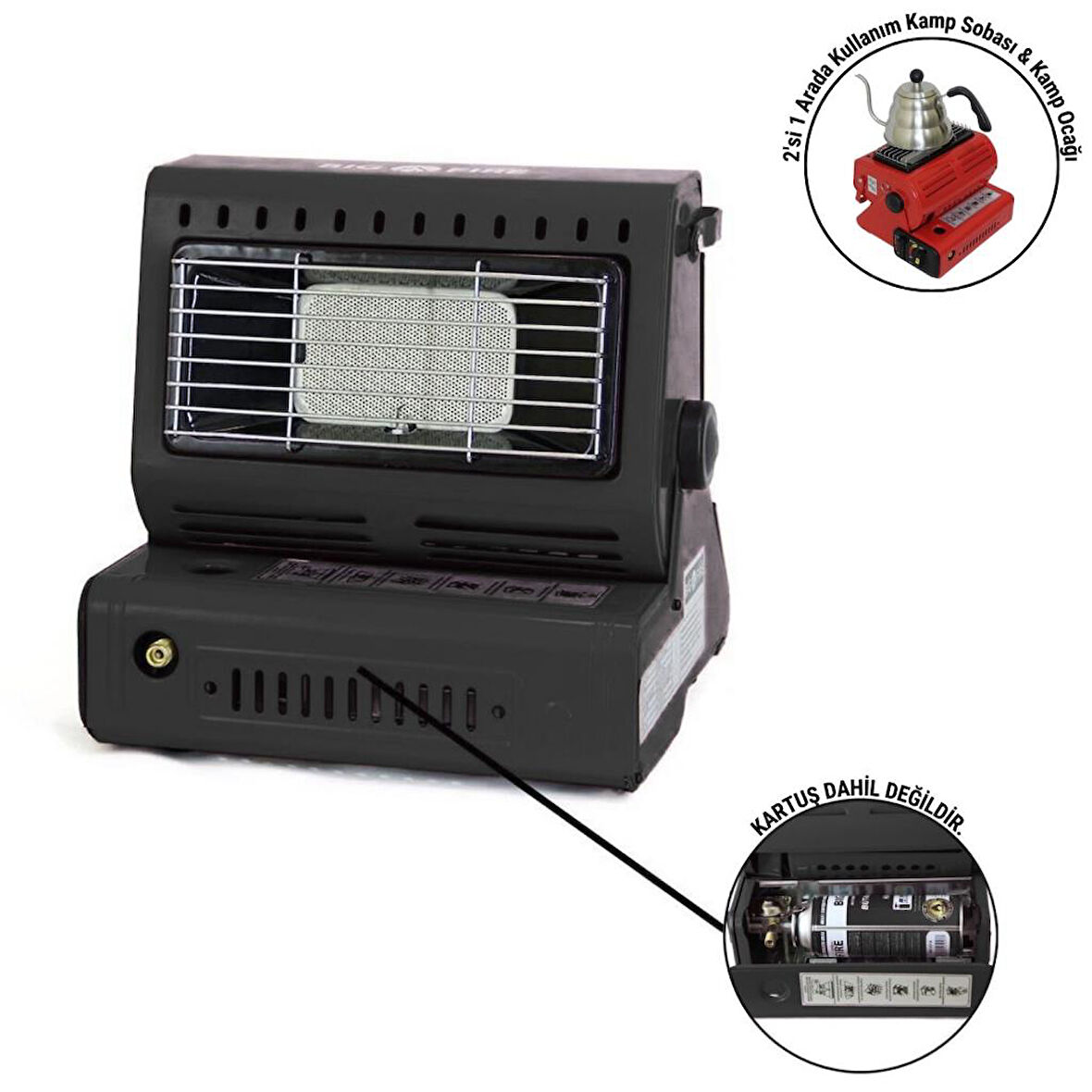 Portatif Kamp Sobası - Madfox Big Fire Maxi - Siyah - 547261