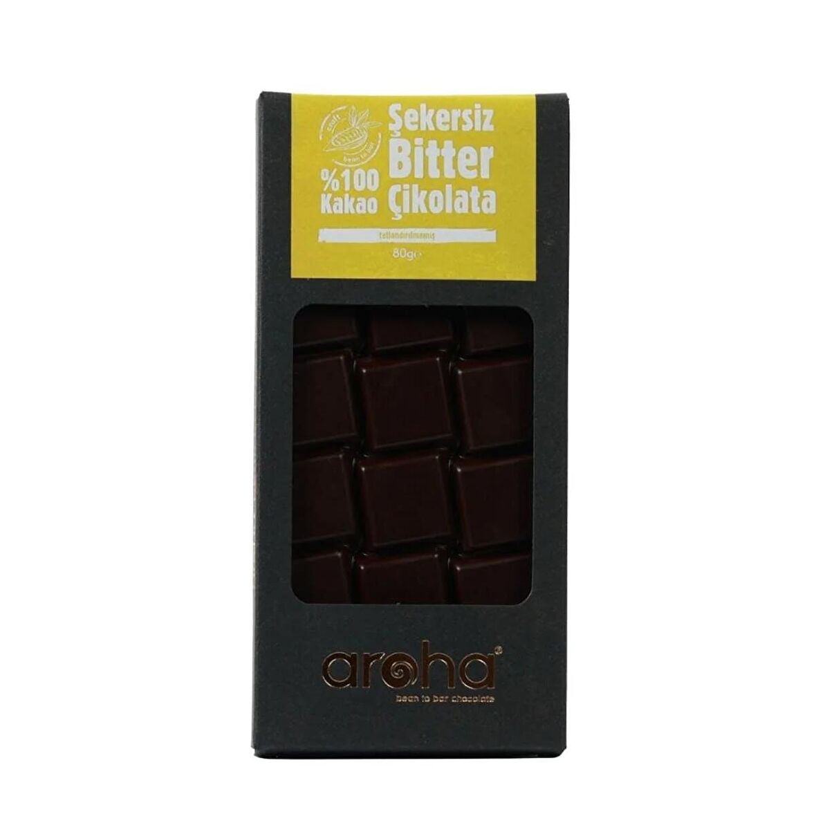 %100 Kakao Bitter Cikolata 80 Gr