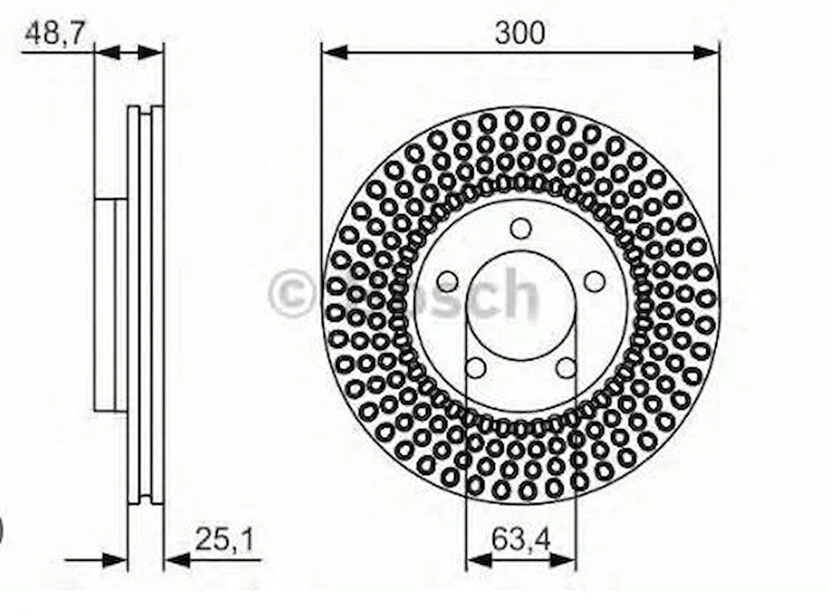 Volvo V40 2012 Sonrası Ön Havalı Fren Diski 300 mm