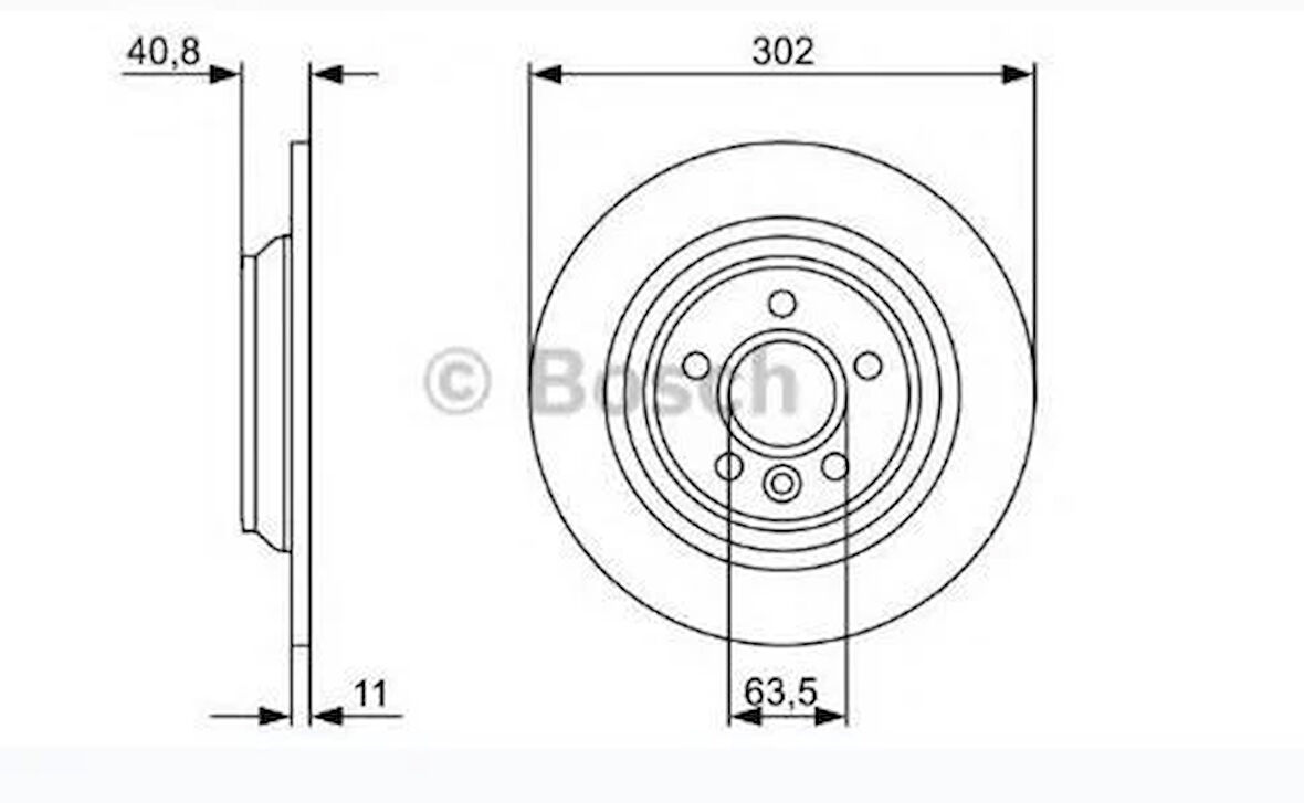 Volvo S60 2010 Sonrası S80 2006 Sonrası V60 2013 Sonrası V70 2006 Sonrası XC70 2006 Sonrası Arka Fren Diski 302 mm Düz
