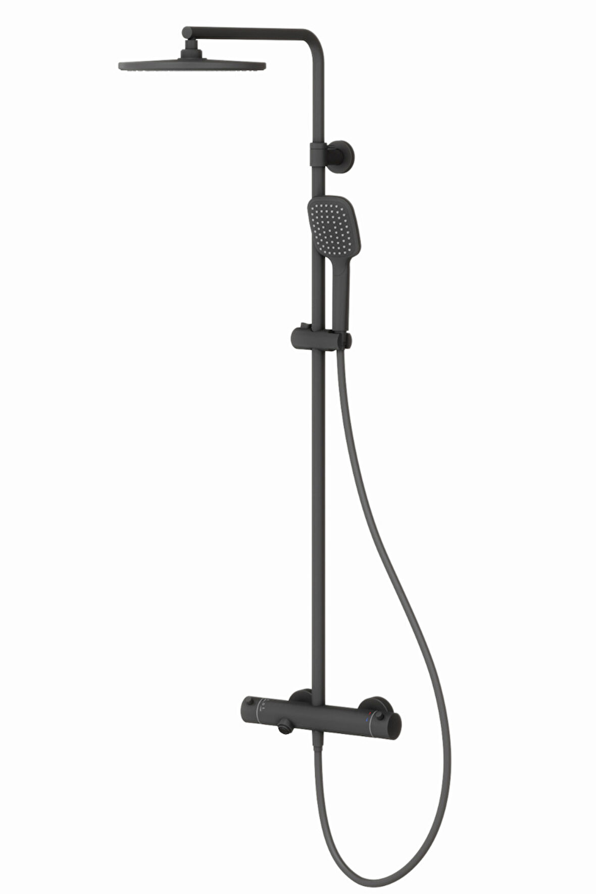 Estella Termostatik 3 Yönlü Duş Kolonu-Siyah