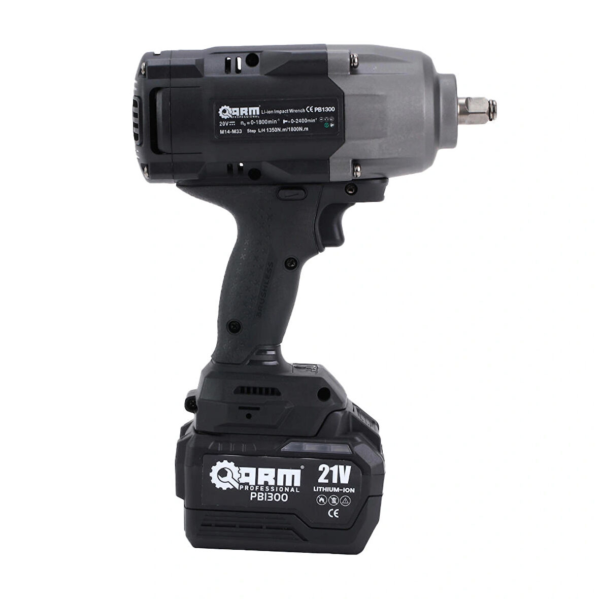 ARM ŞARJLI SOMUN SÖKME 1/2" SİYAH 21V-6000MAh 1600N.m