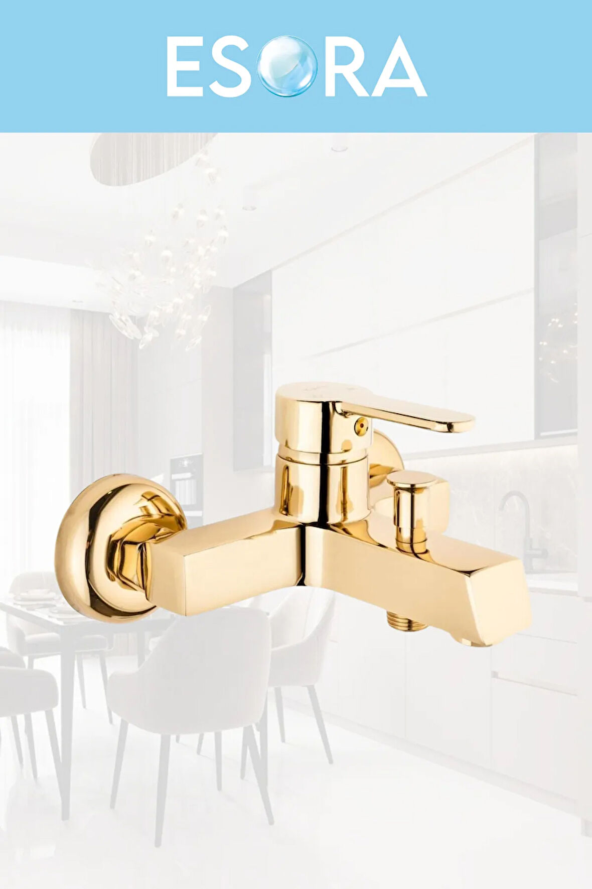 Gold Kare Banyo Duş Bataryası Ağır Gövde 2 Yıl Garantili
