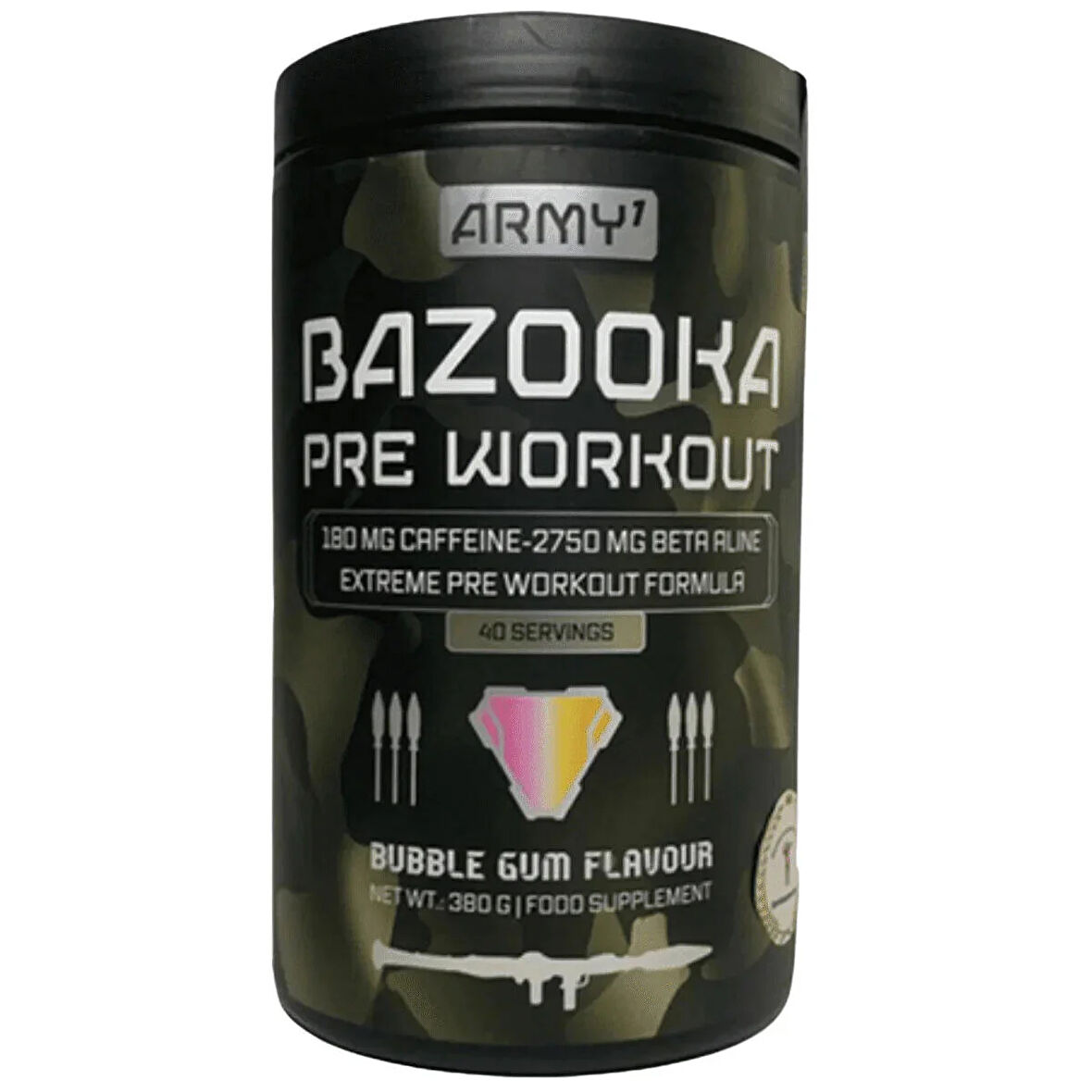 Army1 Bazooka Ripped Fat Burner Pump PreWorkout - 40 servis Made in Germany