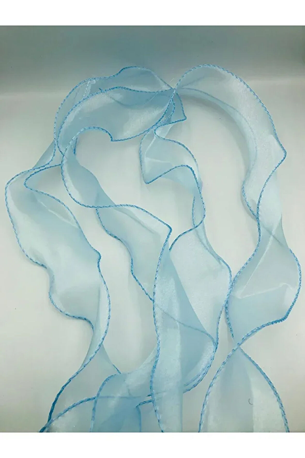 Fırfırlı Tül Organze Kurdele 2 Mt (7cm x 2mt), Çiçek Malzemesi, Gelin Buketi, Bohça Misinalı Fırfır