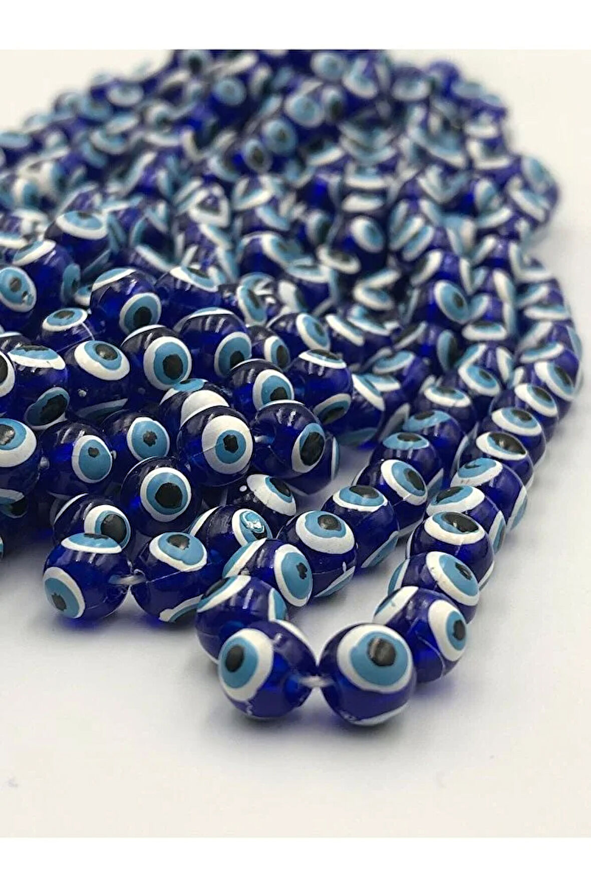 Yuvarlak Dizi Nazar Bocuğu 5 Dizi 6 mm (yaklaşık 250 Adet) Plastik