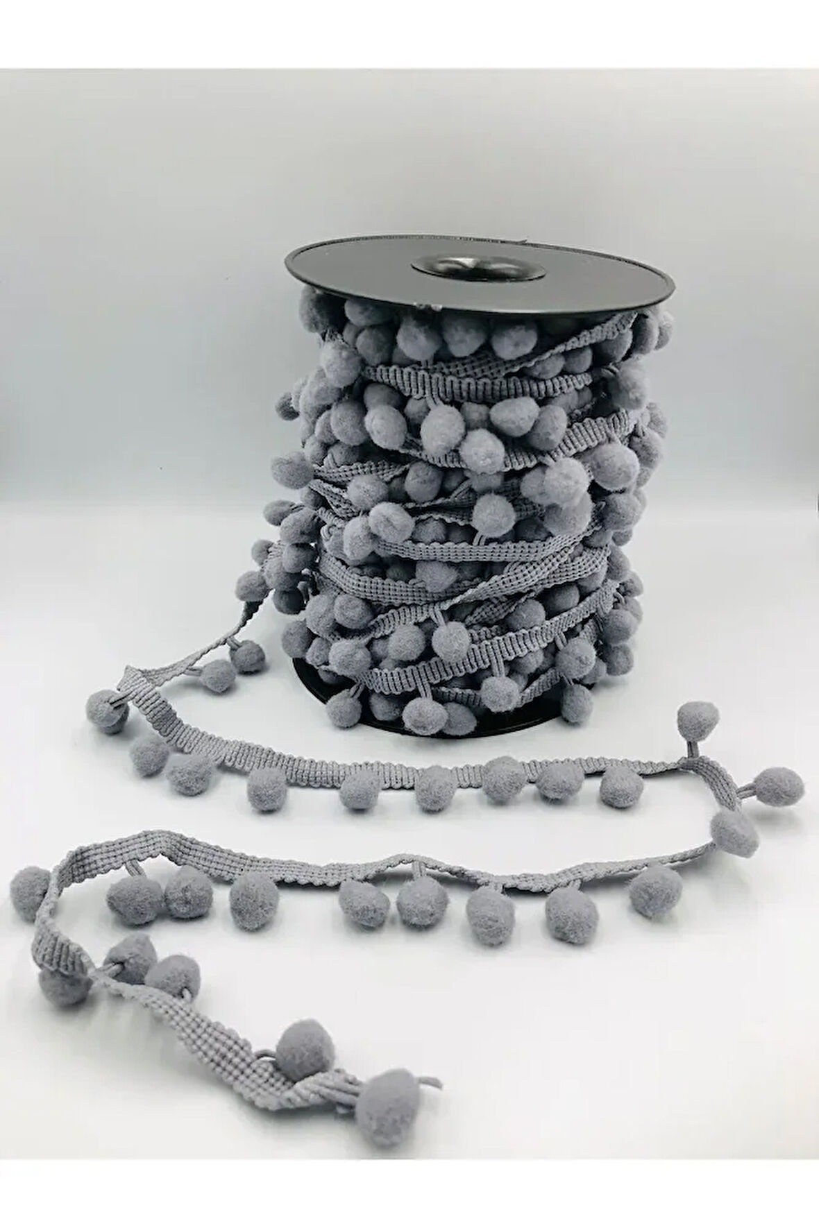 3 Metre Şerit Ponpon Dekoratif Şerit Metrelik Ponpon Re nkli Ponpon