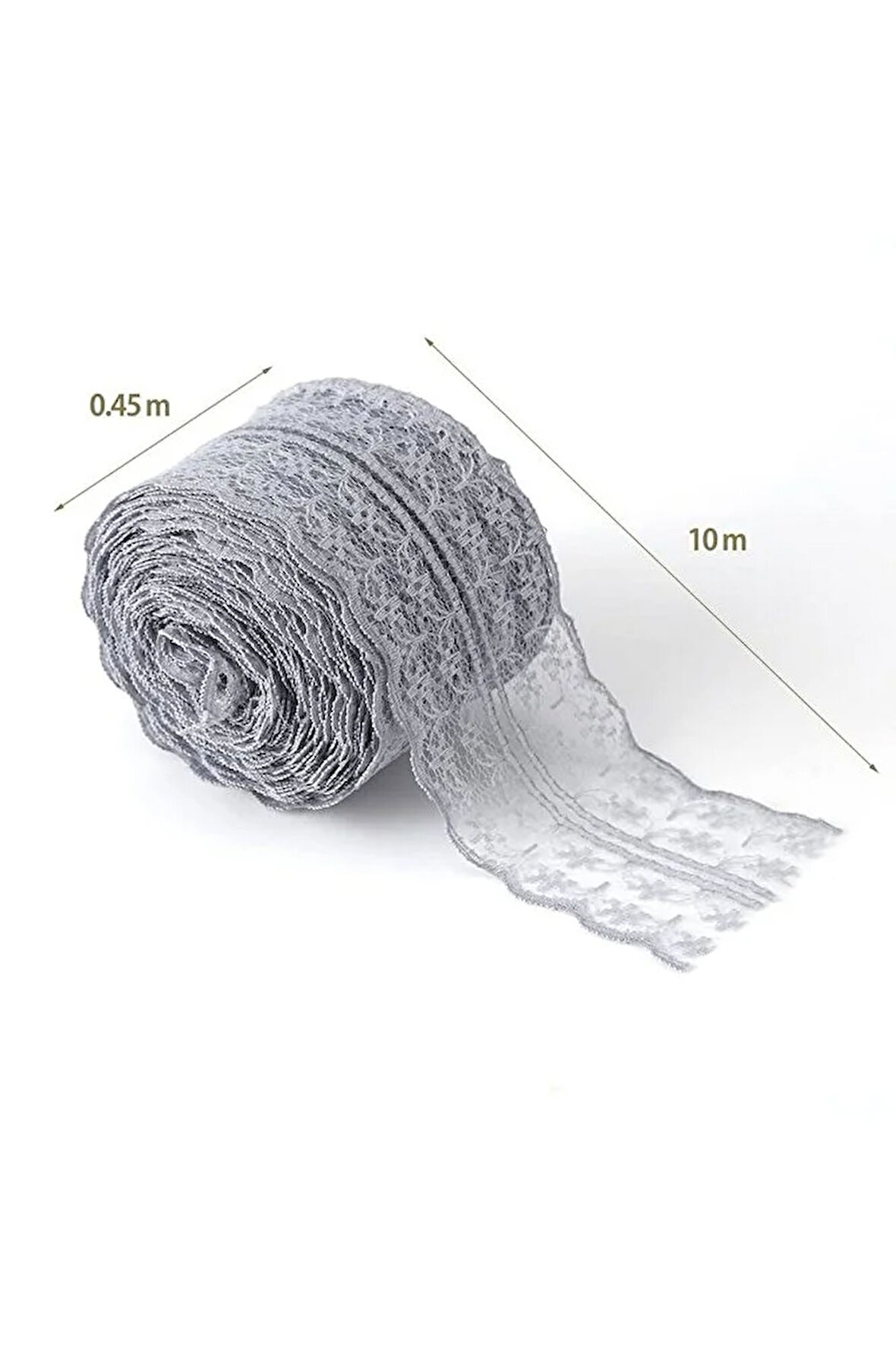 20 Metre Çift Katlı Güpür Dantel Kurdele ( En : 4,5 Cm)