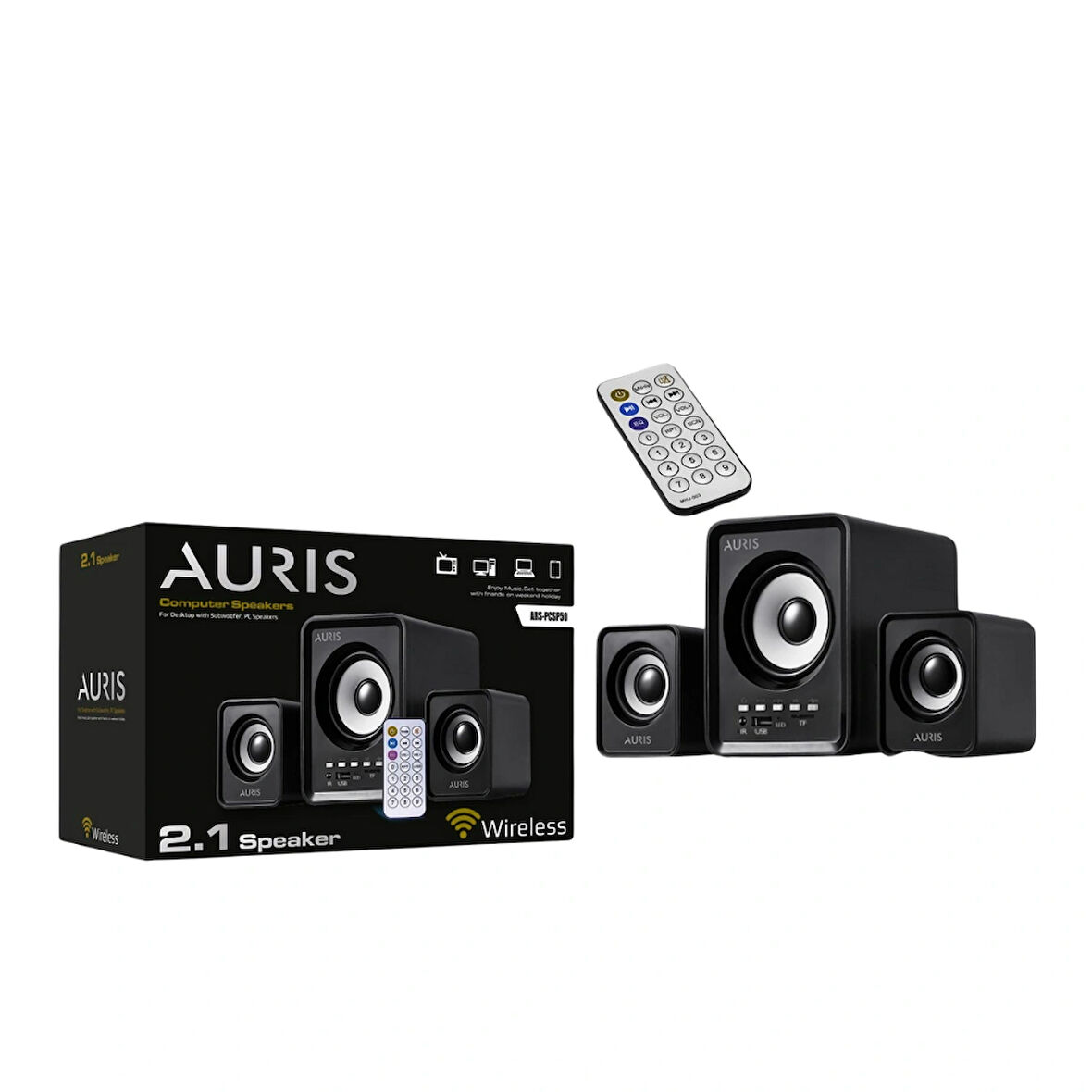AURIS ARS-PCSP50 2.1 Wireless Bilgisayar Ses Sistemi