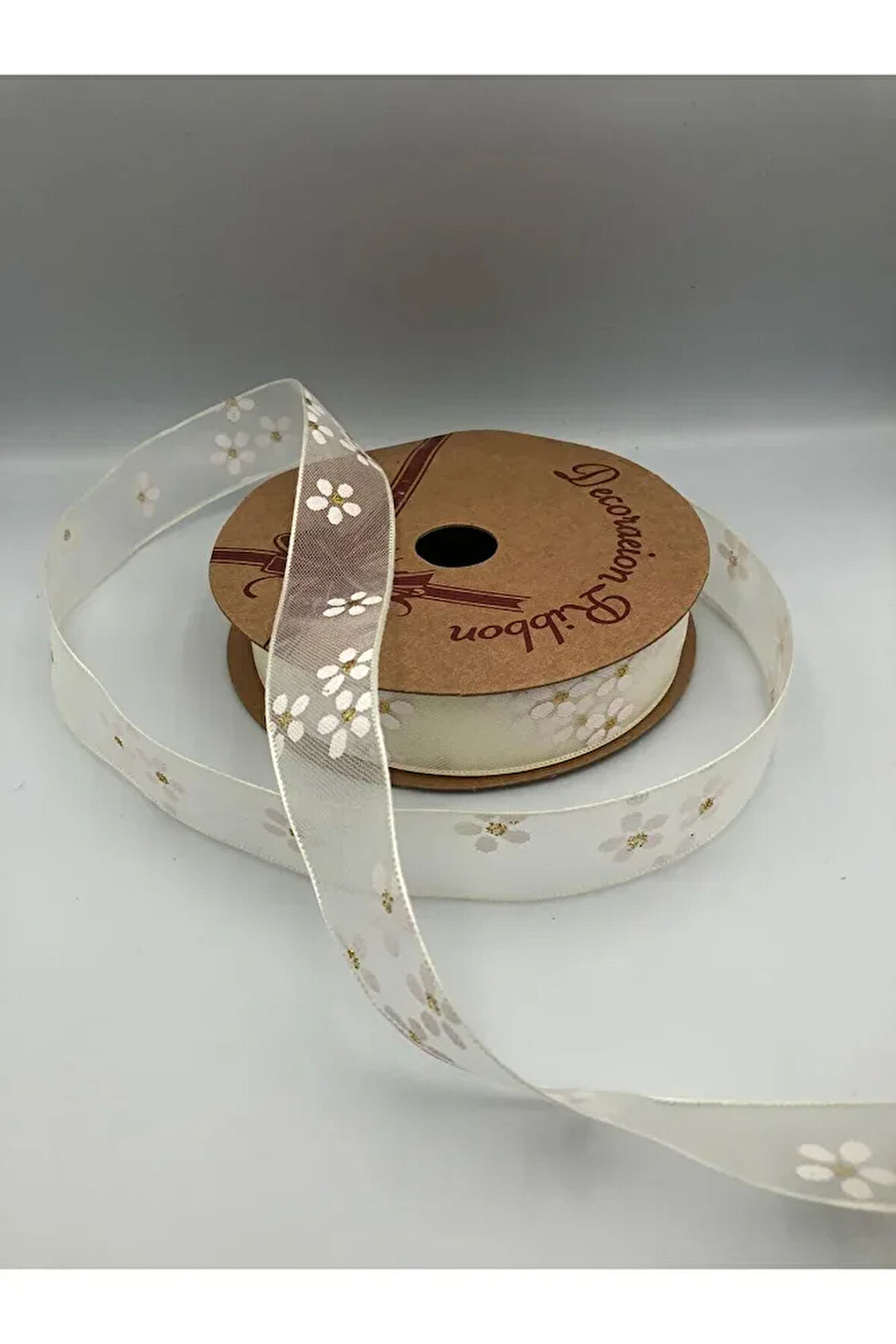 4'lü Organize Kurdele Dekoratif Desenli 40 Metre 25 mm