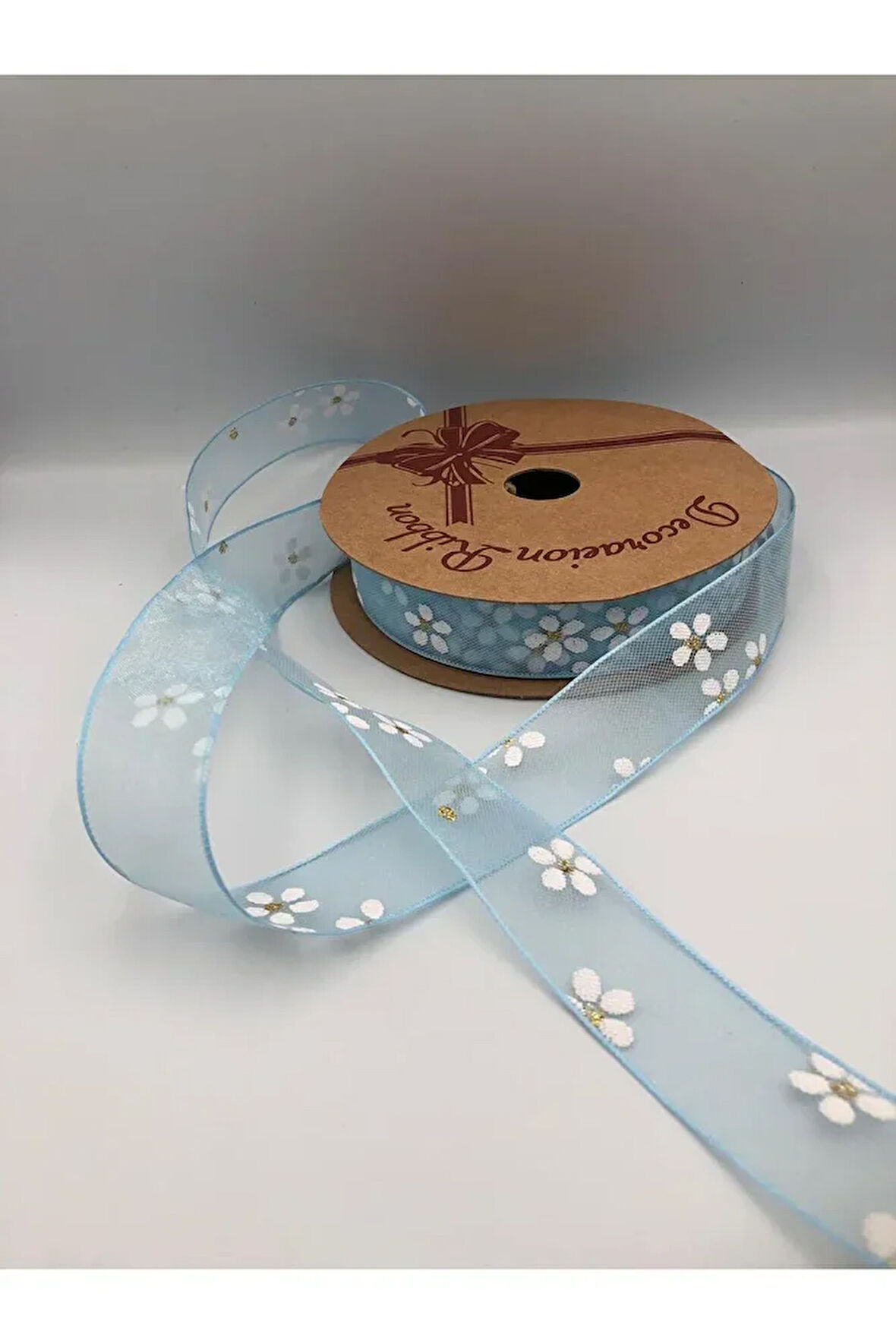 4'lü Organize Kurdele Dekoratif Desenli 40 Metre 25 mm