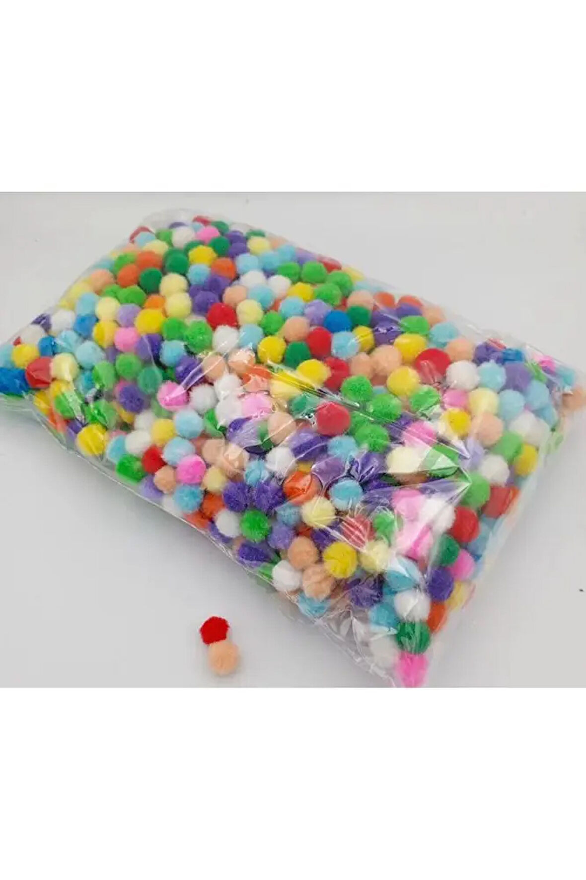 Renkli Karışık Peluş Ponpon 1000 adet (1,5 mm)