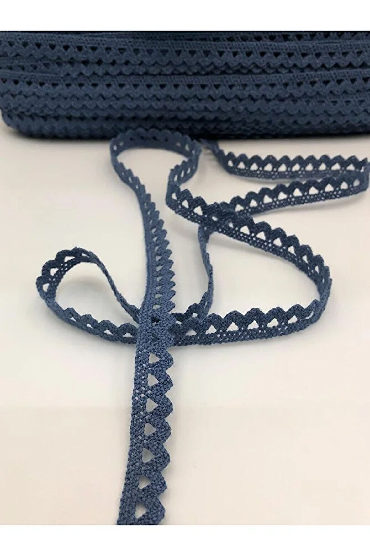 5 Metre Pamuk Dantel Şerit 1 Cm Kopanaki Güpür